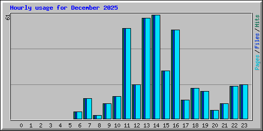 Hourly usage for December 2025